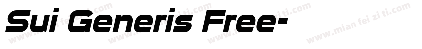 Sui Generis Free字体转换